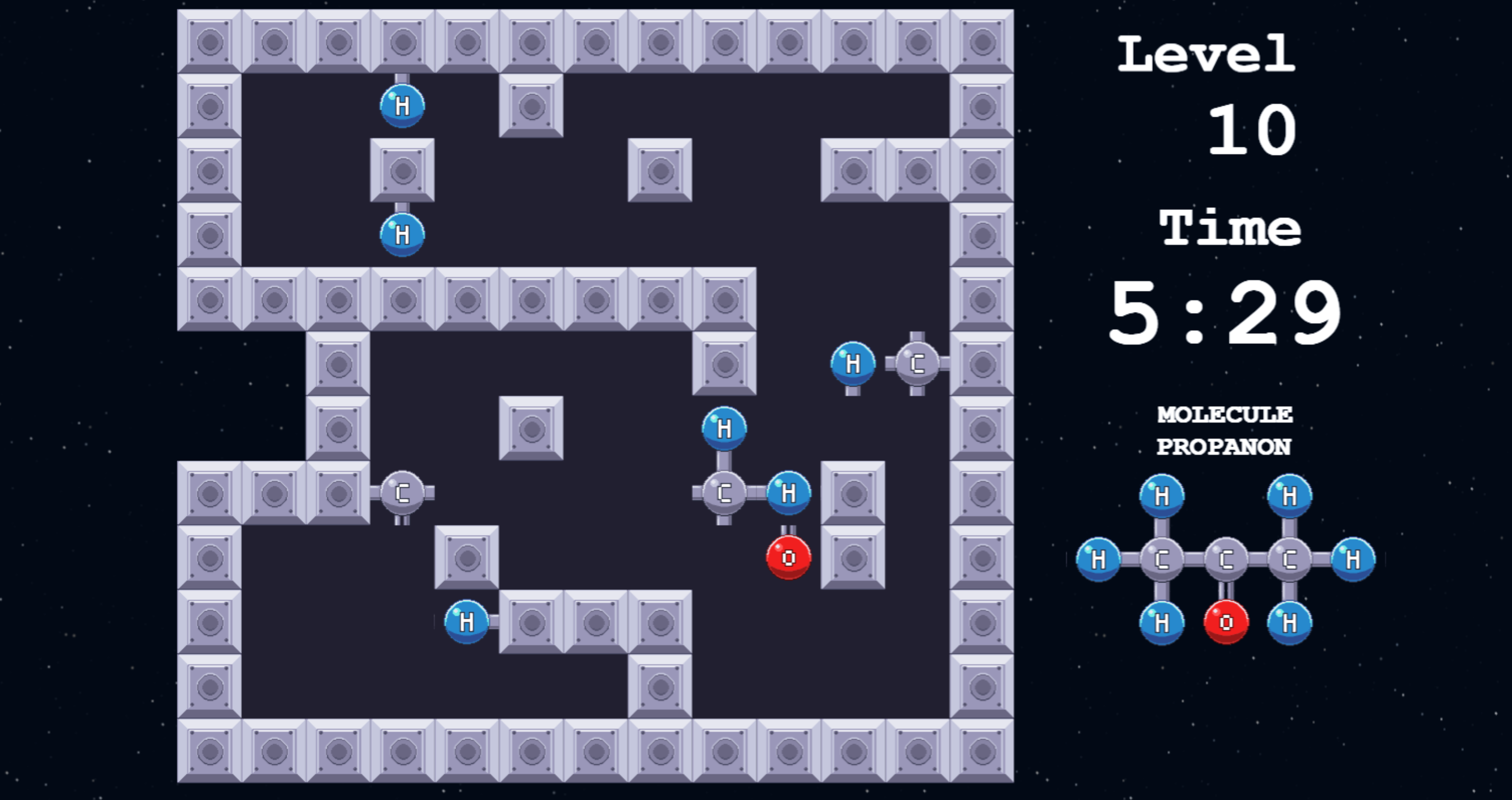 Atomic Puzzle gameplay screenshot level 10