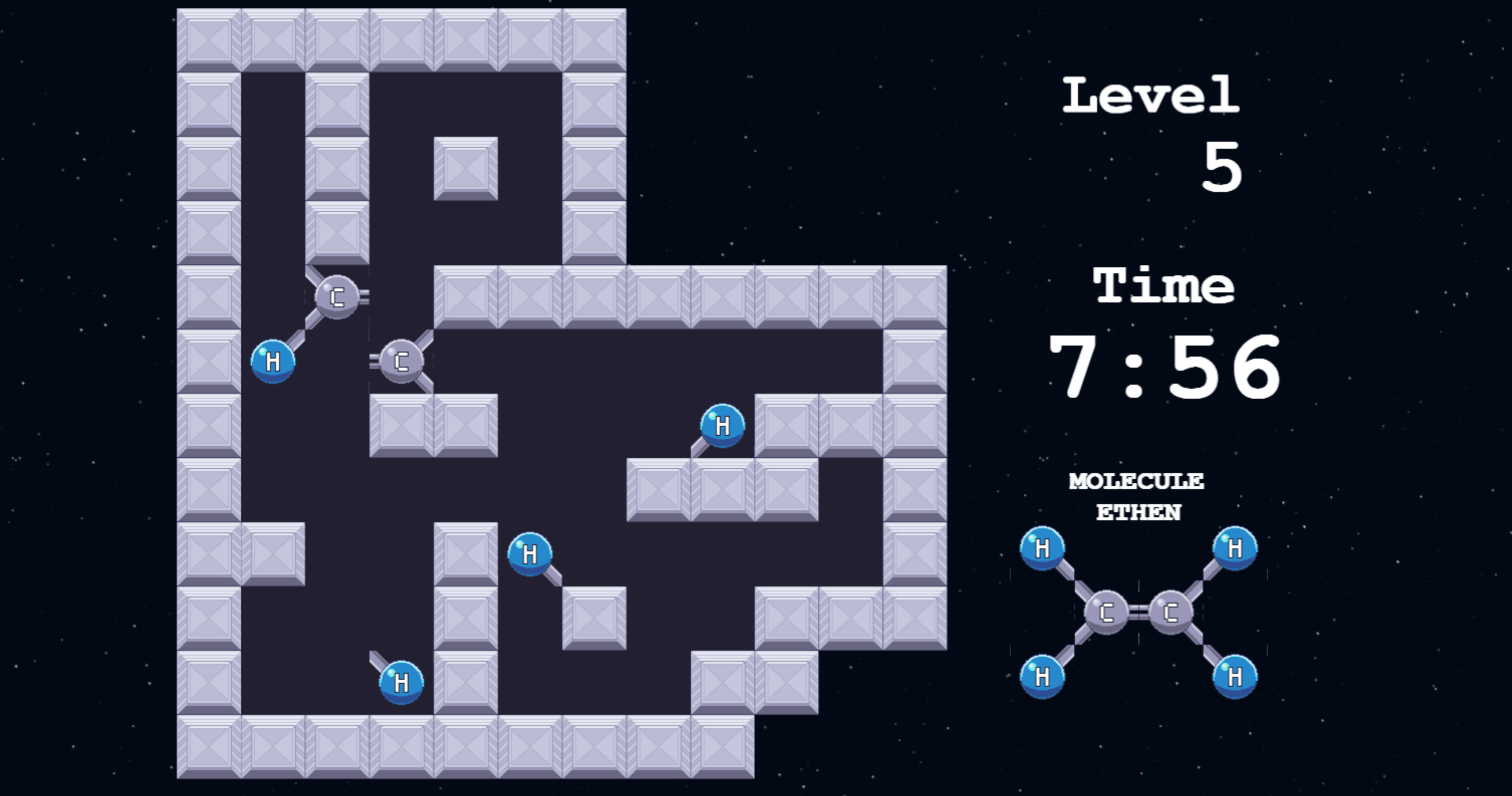 Atomic Puzzle gameplay screenshot level 5